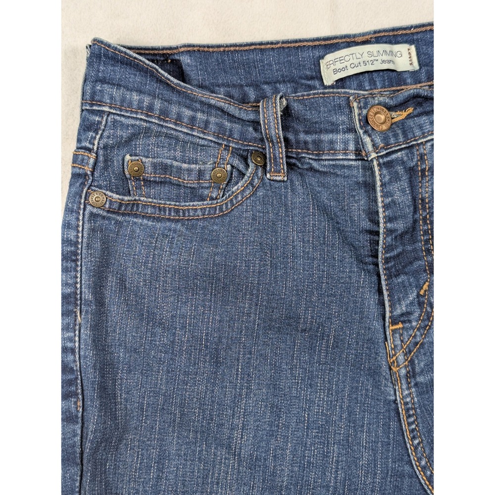 Levi's‎ 512 Perfectly Slimming Bootcut Dark Blue Womens Jeans Size 5M